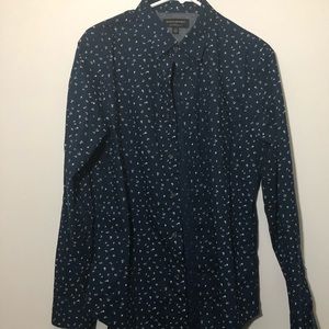 Banana republic slim fit blue with flowers mens